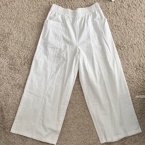 White Wide-Leg Pants
